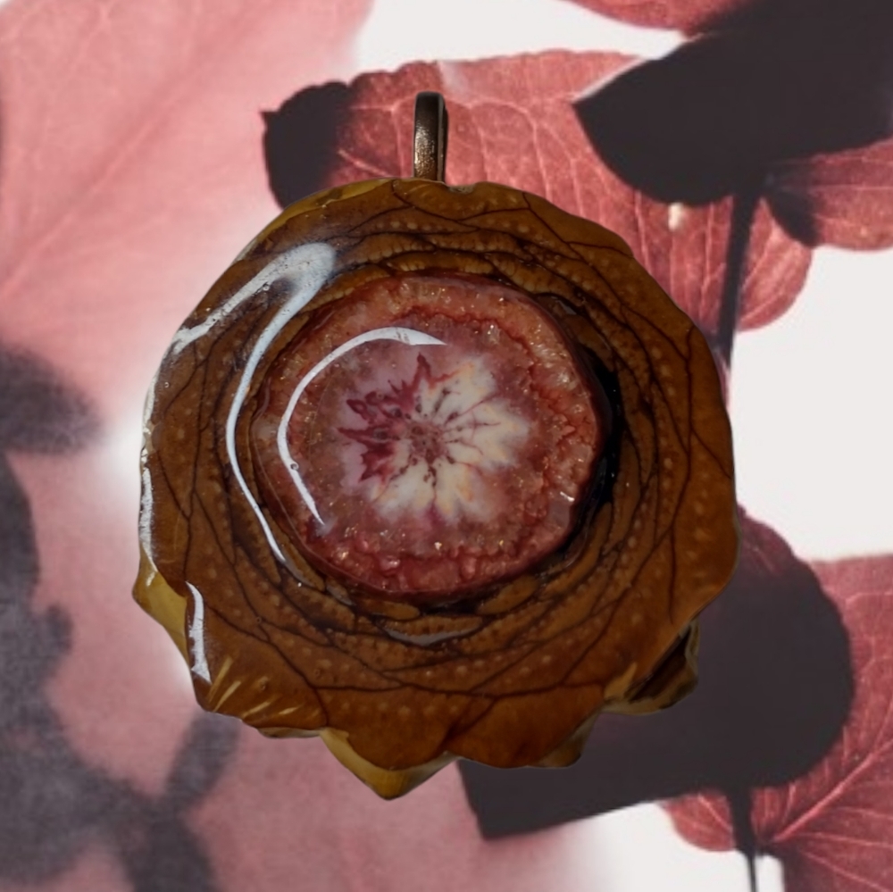 Solar Quartz Pinecone Pendant